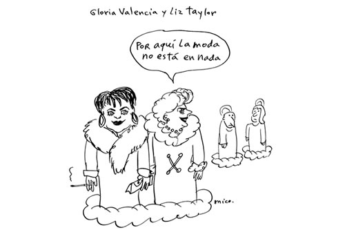 Liz Taylor y Gloria Valencia