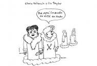 Liz Taylor y Gloria Valencia